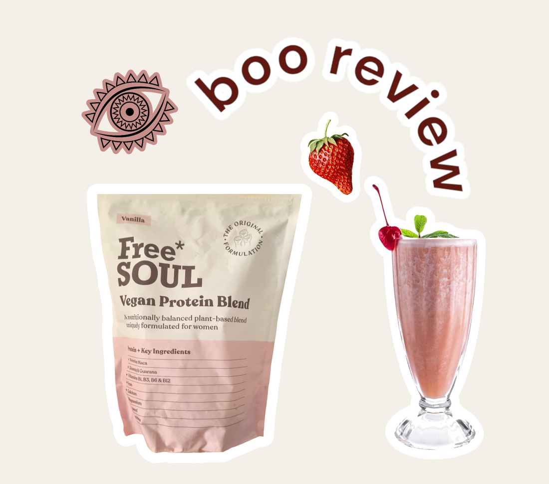 boo roll review of vegan free soul protein powder